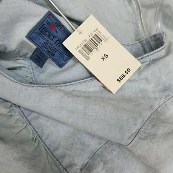 Lucky Brand Chambray Flounce Dress - Picture 6 of 7